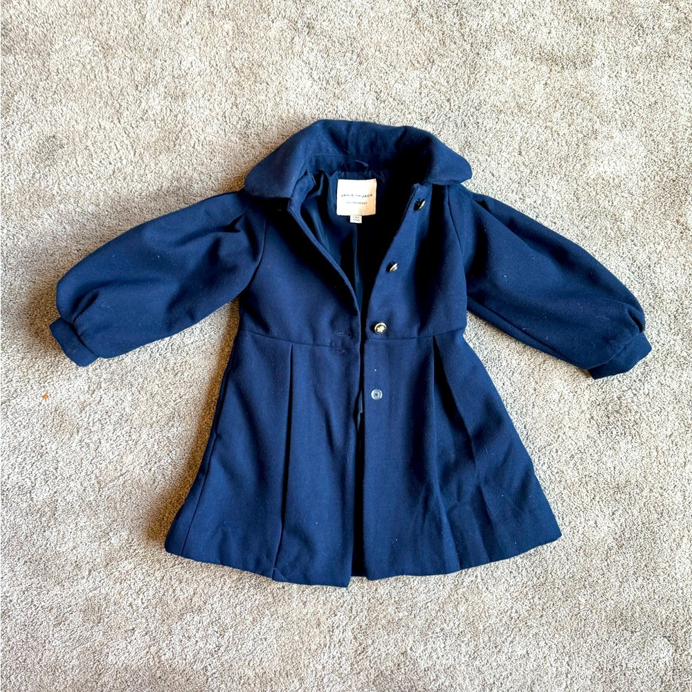 Janie and Jack girls 3 to 4T navy blue pea coat